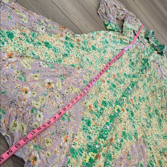 LOFT Floral Godet Pocket Shirtdress Size XL| Cottagecore floral patchwork - Picture 10 of 14